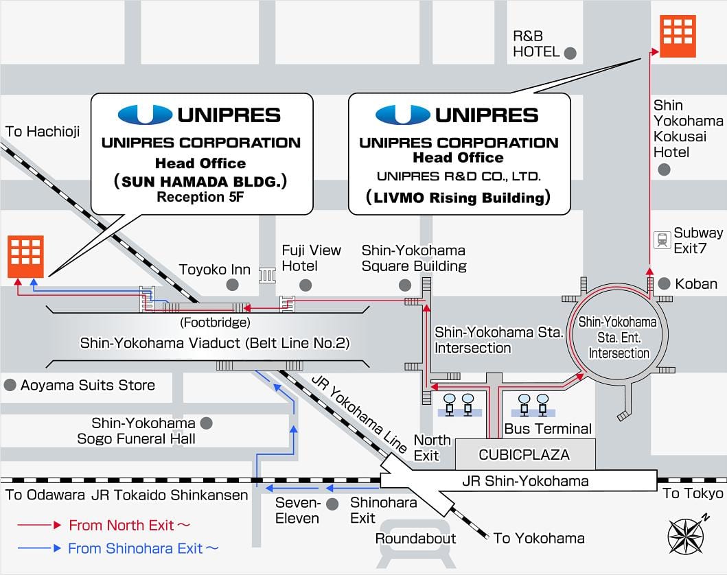 Bản đồ của shin Yokohama