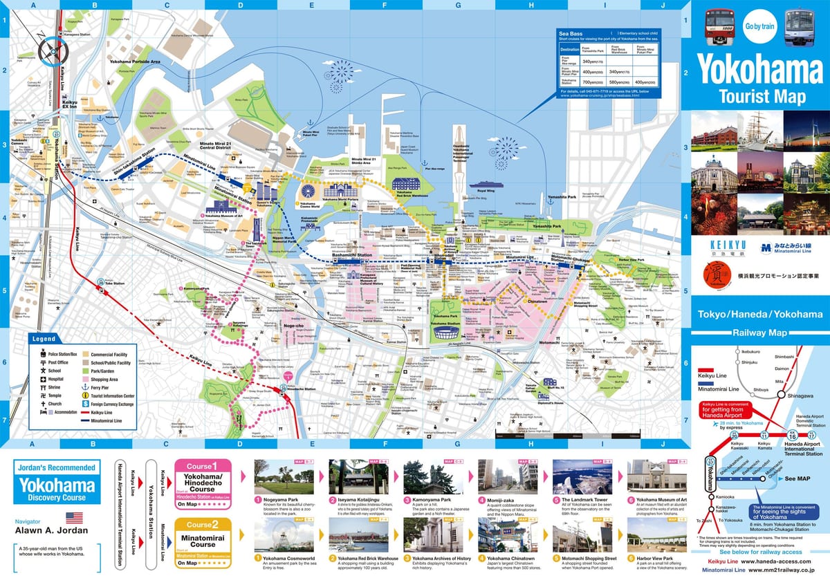 Bản đồ của Yokohama hấp dẫn