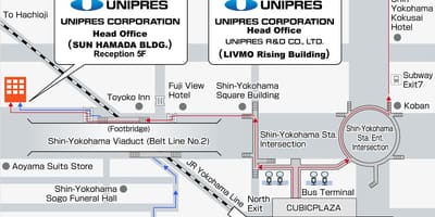 Bản đồ của shin Yokohama