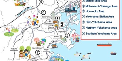 Yokohama ngắm cảnh bản đồ