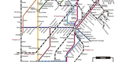 Shin Yokohama bản đồ trạm