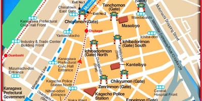 Bản đồ của Yokohama chinatown