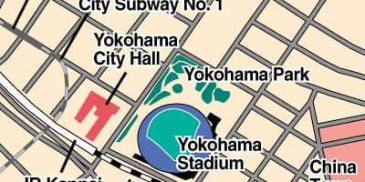Bản đồ của Yokohama sân vận động
