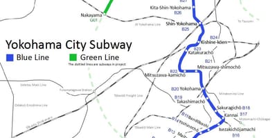 Yokohama tàu điện ngầm bản đồ